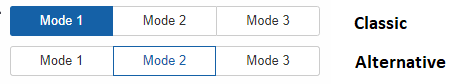 mode selector field style