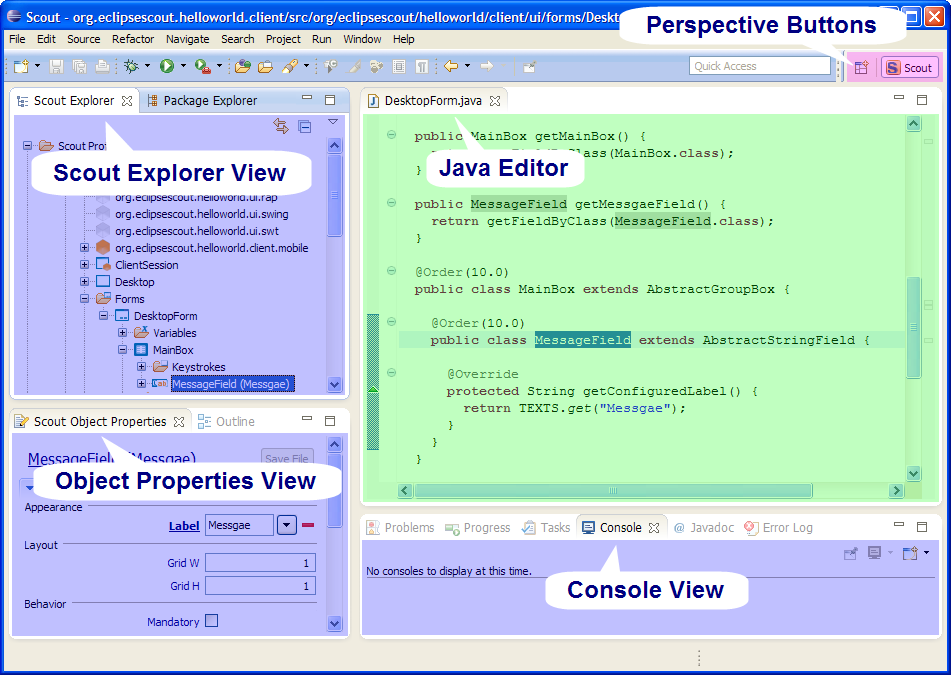 eclipse ide parts