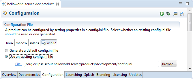 sdk server dev product config