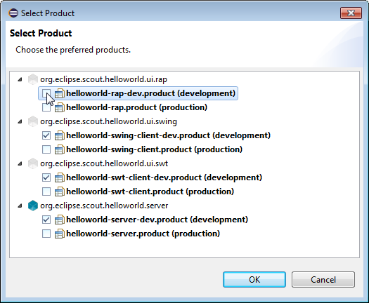 sdk select product launcher