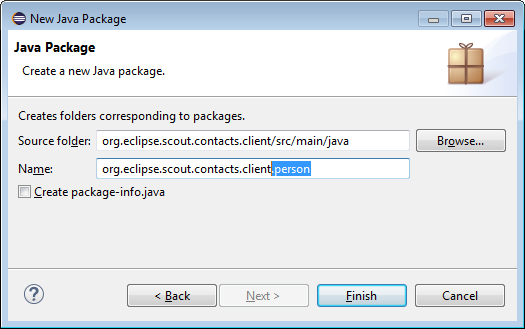 sdk new package wizard