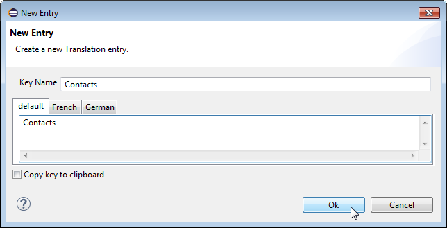 sdk new text entry contact wizard