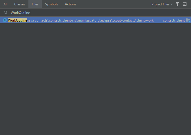 eclipse open type Intellij