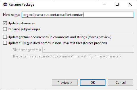 sdk rename package