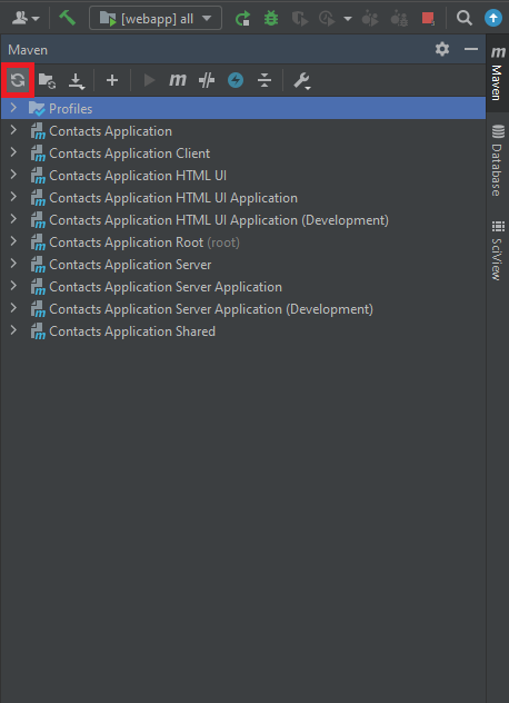 contacts tutorial update server modules Intellij