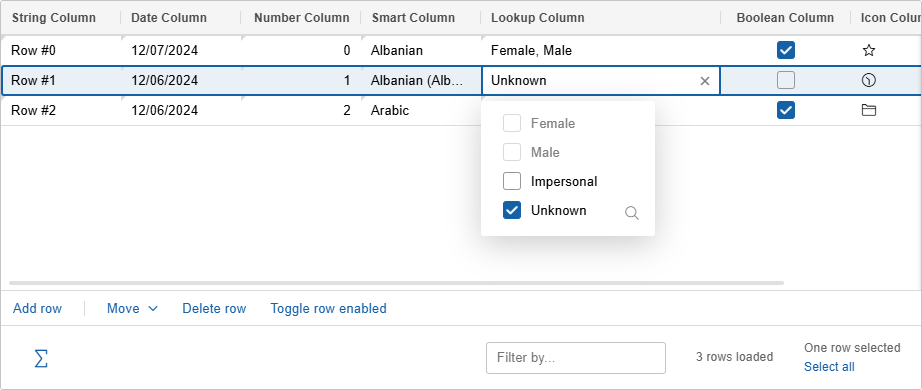 lookup column salutation