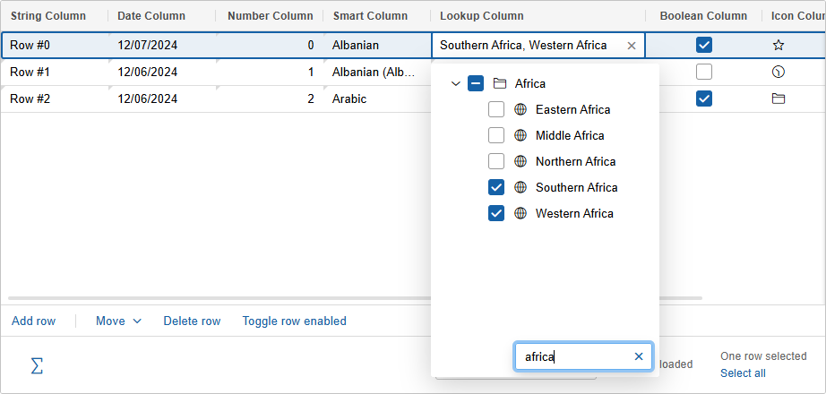 lookup column world