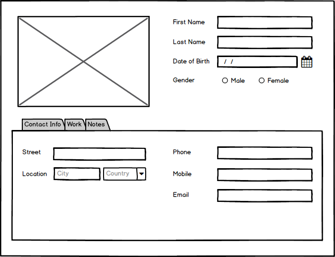 contacts person form