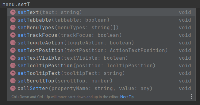 scoutjs code completion