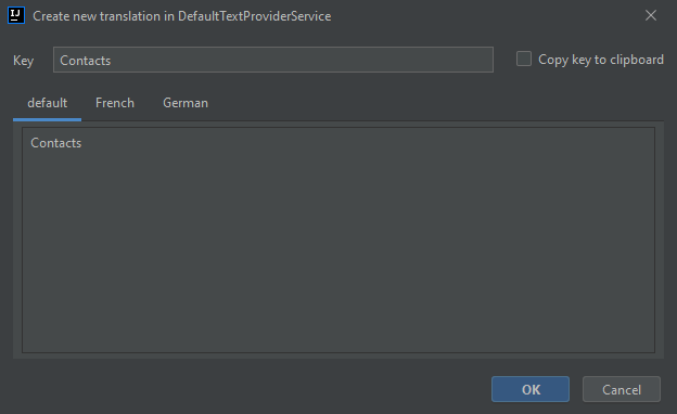 sdk new text entry contact wizard IntelliJ